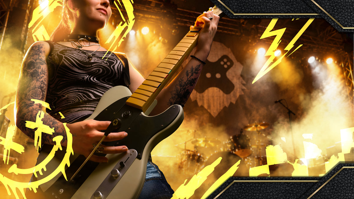 Guitarist performing on stage with the InfinaKore