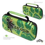 Hyperkin Cat Noir carrying case from Miraculous Ladybug, featuring green and black design, durable handle, and character artwork.