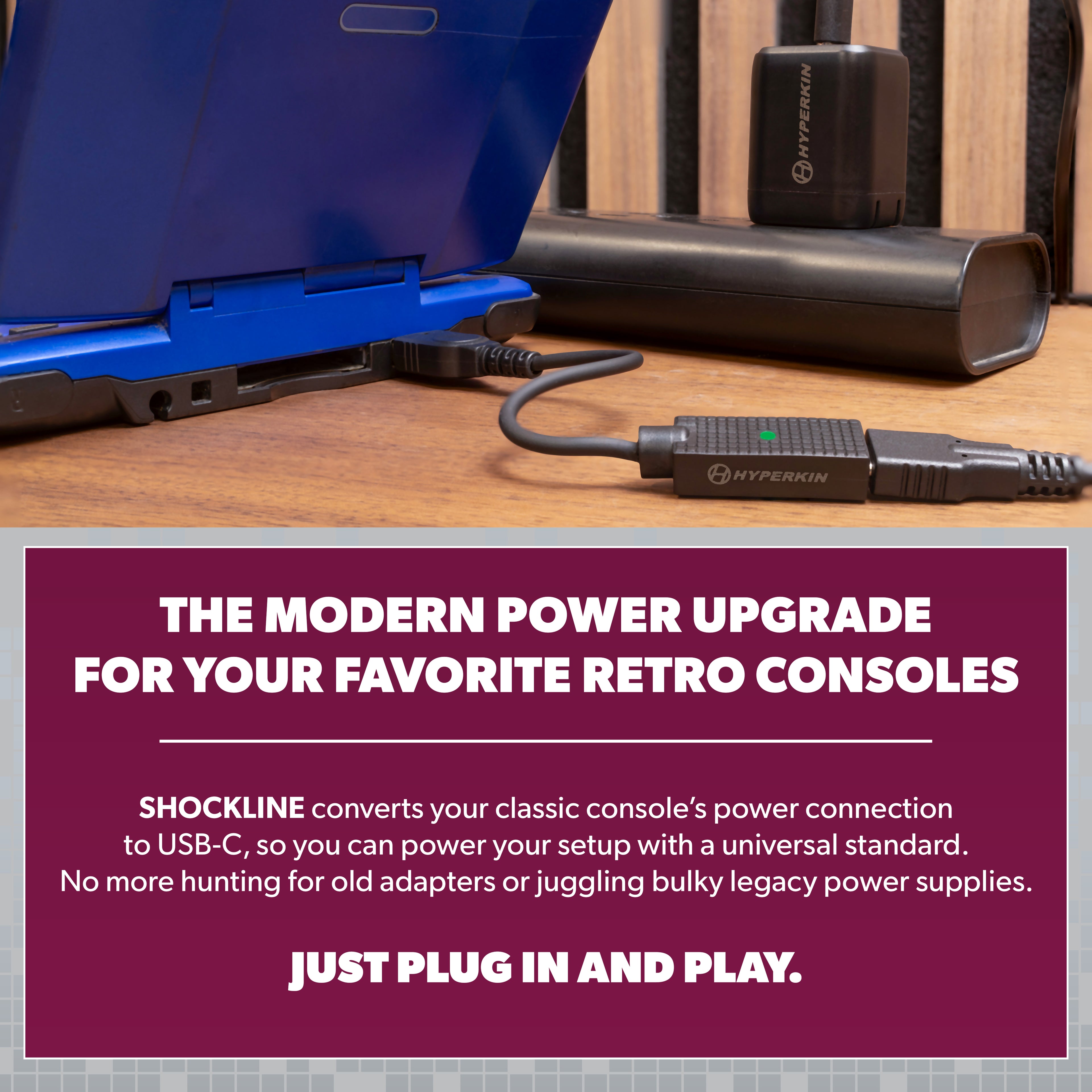 Hyperkin ShockLine USB-C Charging Cable Kit for GBA SP & DS