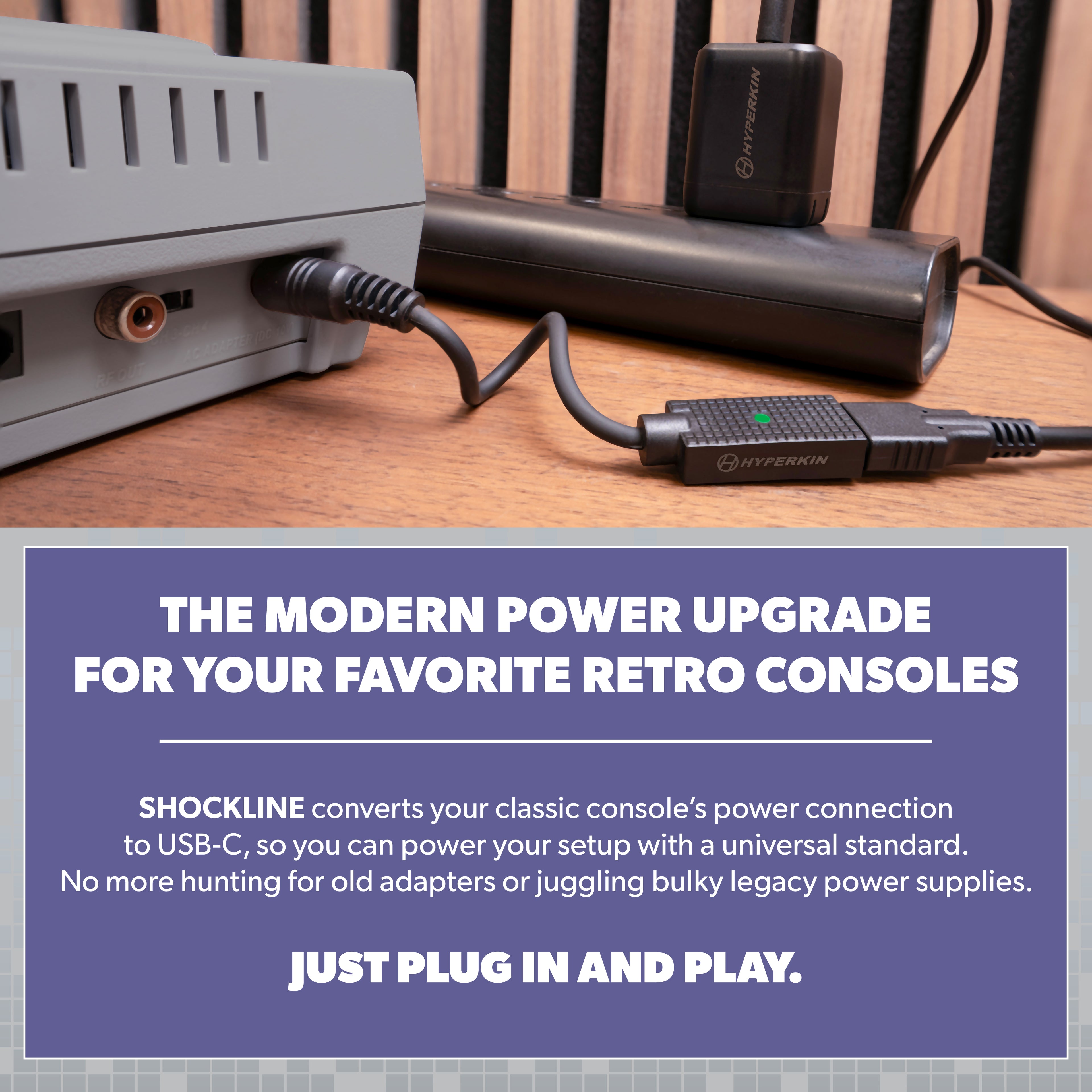 Hyperkin ShockLine USB-C Power Supply for Retro Consoles