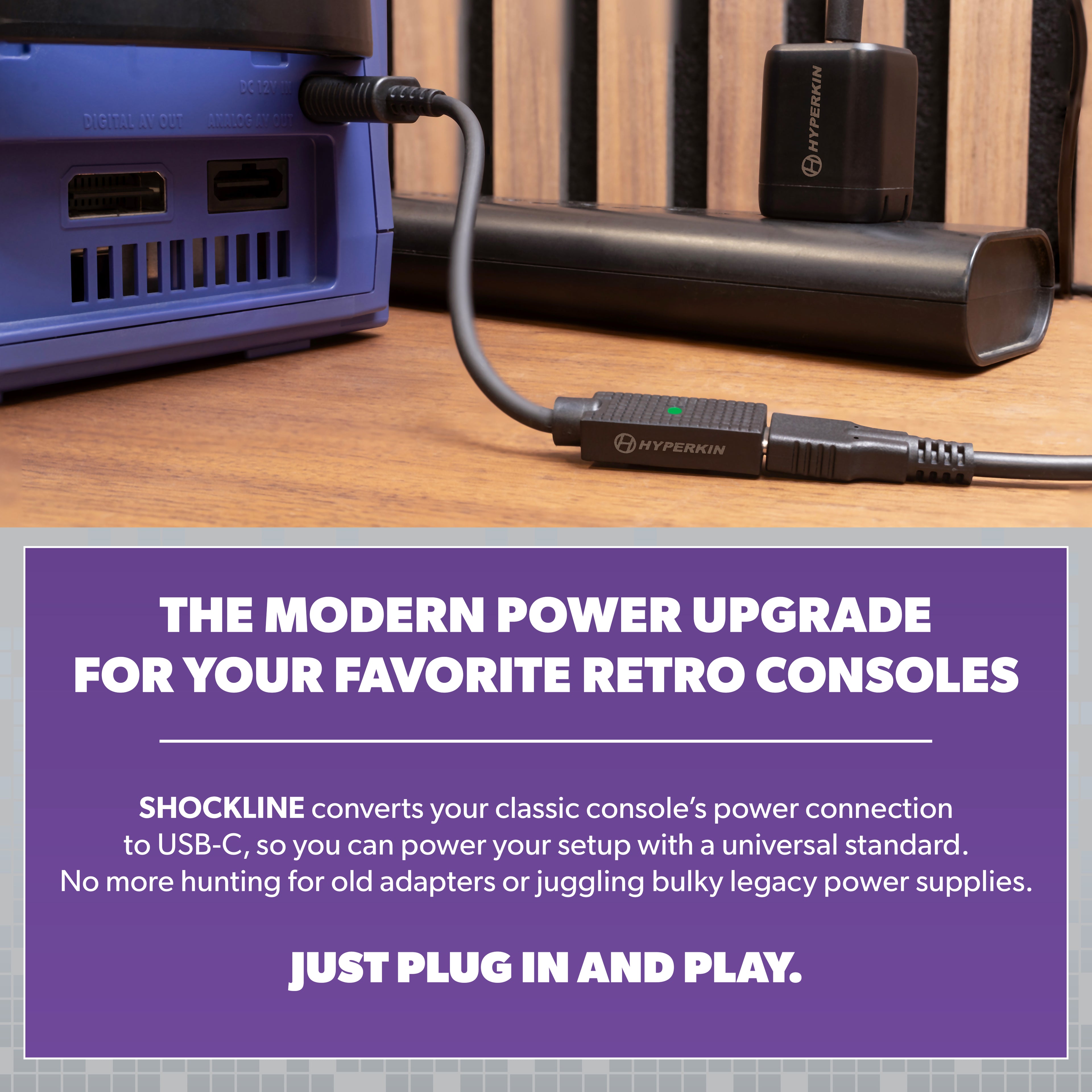 Hyperkin ShockLine USB-C Power Supply Kit for GameCube