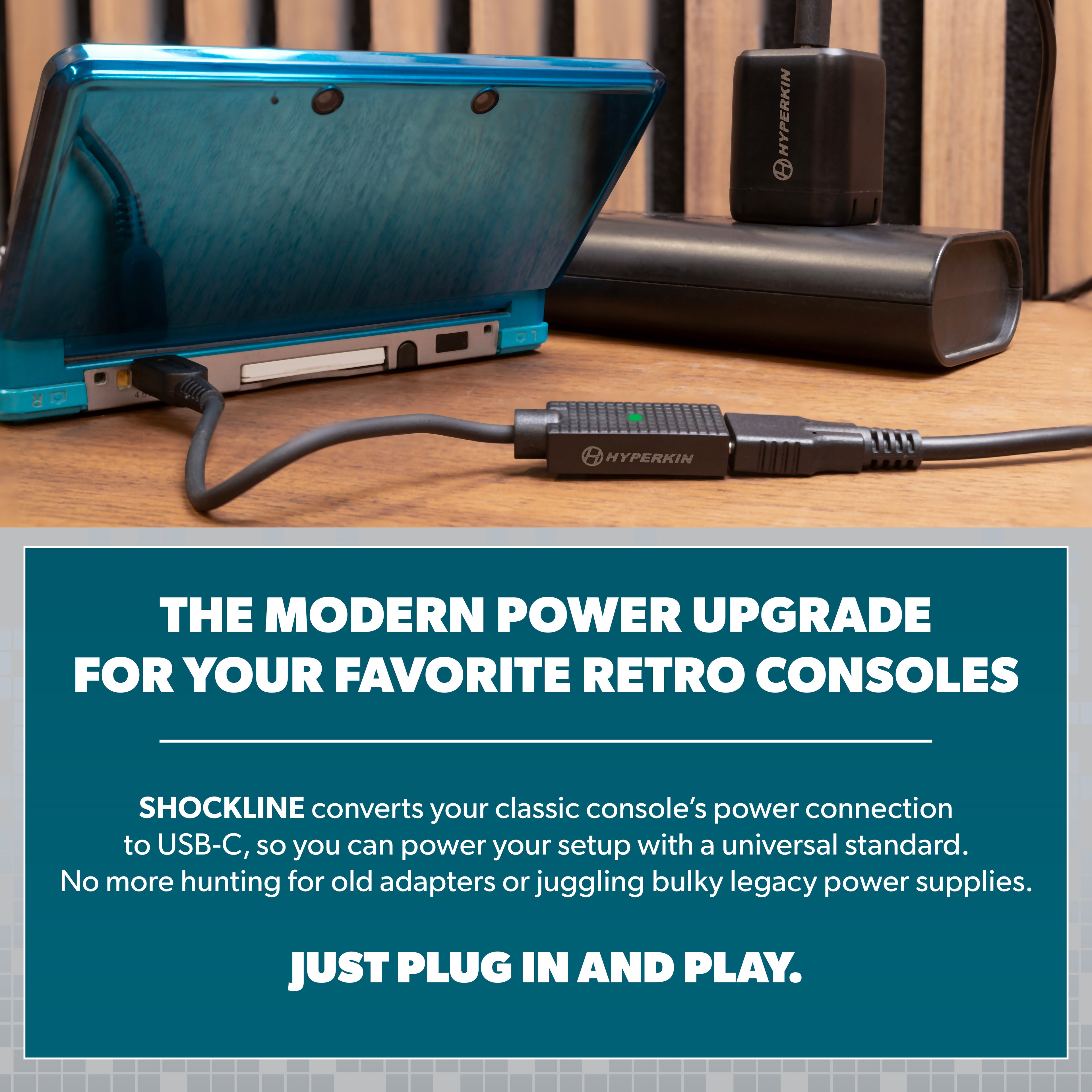 Hyperkin ShockLine USB-C Charging Cable Kit for 3DS 2DS DSi