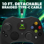 Hyperkin DuchesS XBOX controller with 10 ft detachable braided USB Type C cable for XBOX Series X S XBOX One and PC gaming