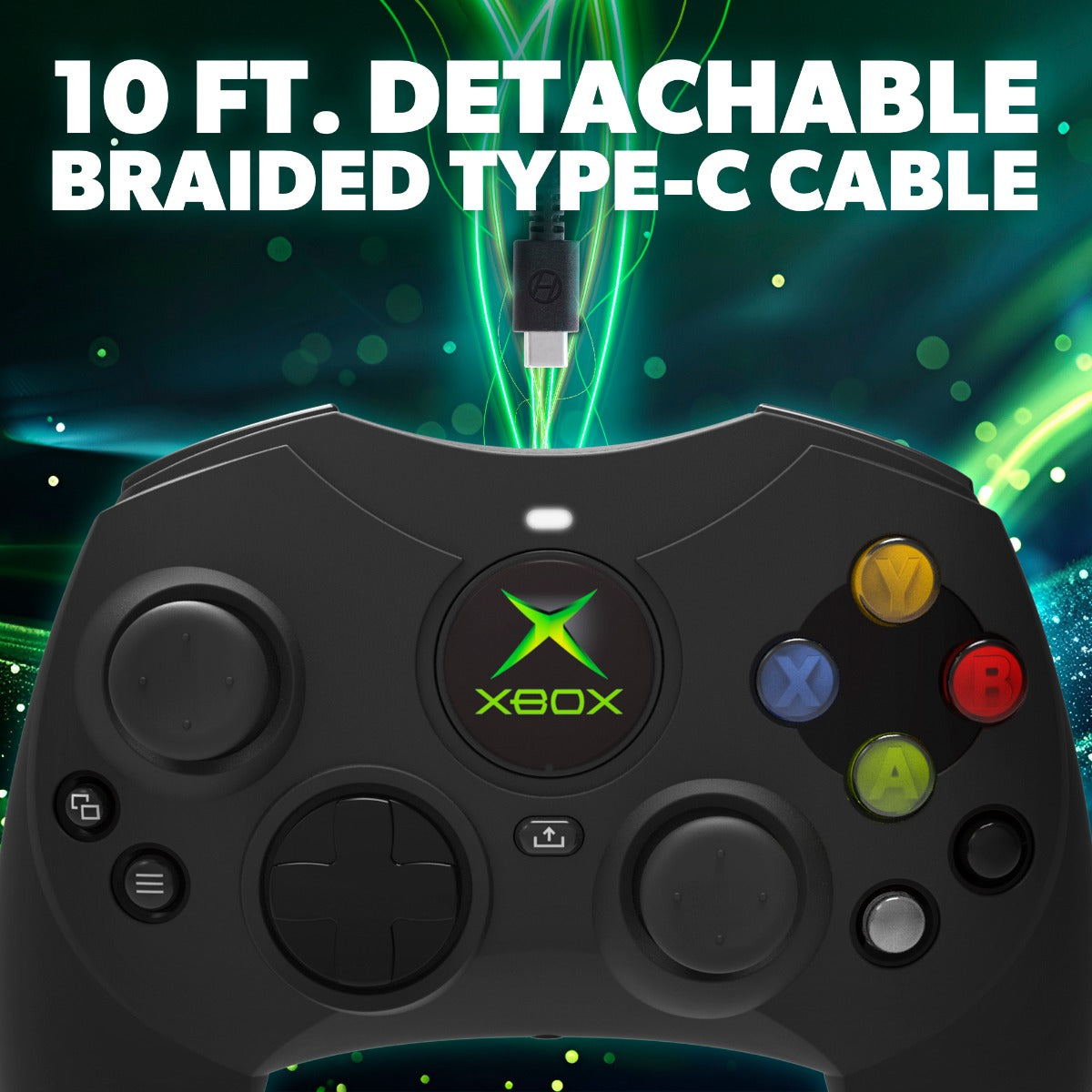 Hyperkin DuchesS XBOX controller with 10 ft detachable braided USB Type C cable for XBOX Series X S XBOX One and PC gaming