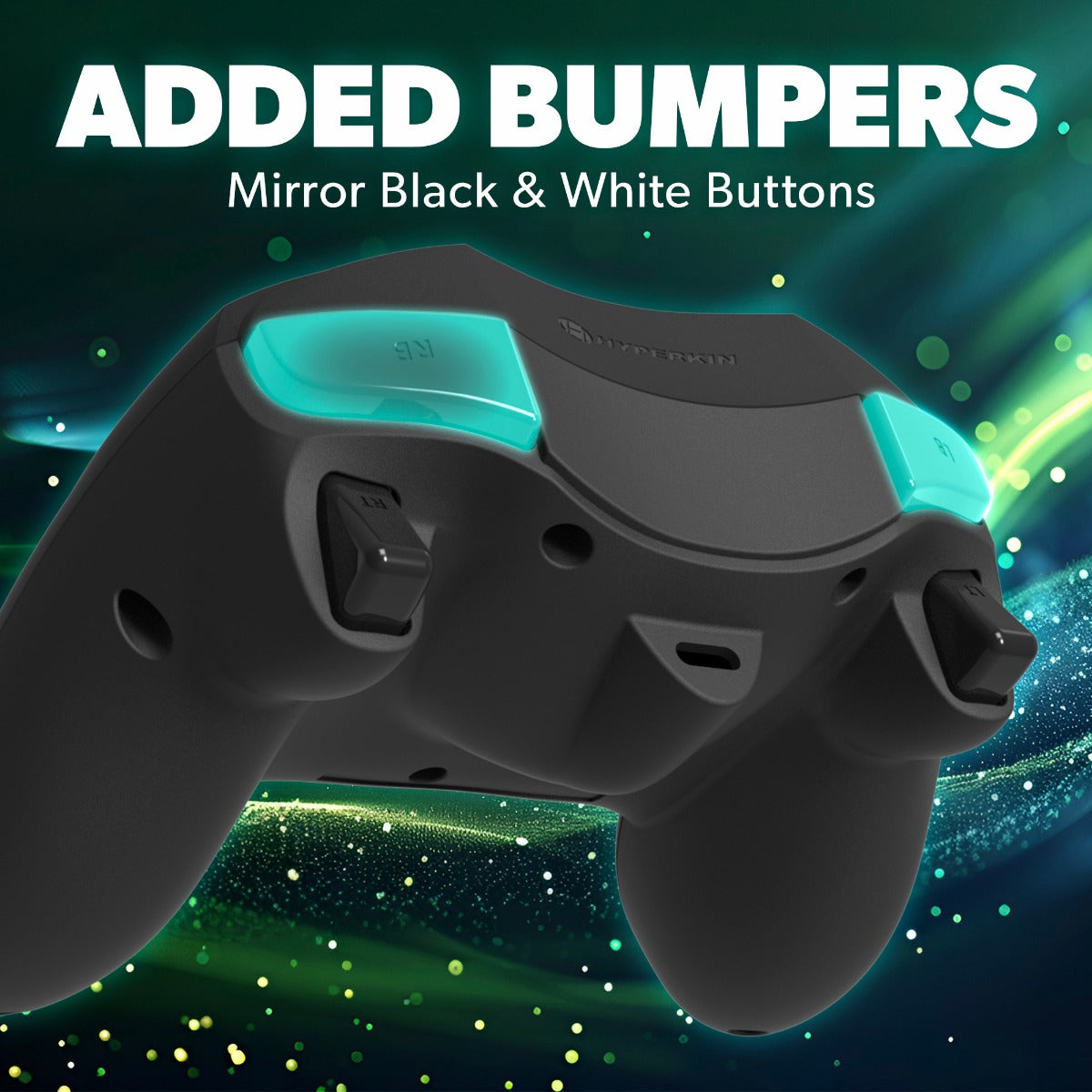 Hyperkin DuchesS XBOX controller with added bumpers and mirror black and white buttons for enhanced control on XBOX Series X S XBOX One and PC