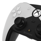 Close-up of a gaming controller with Hyperkin logo on a white background
