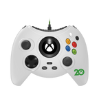 White Hyperkin XBOX 20th Anniversary Duke controller with anniversary edition badge