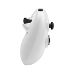 Side profile of the white Hyperkin Xbox 20th Anniversary Duke Controller showing the black bumper and trigger