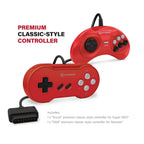 Hyperkin RetroN 3 AV marketing image showing the included premium classic-style Scout and GN6 controllers