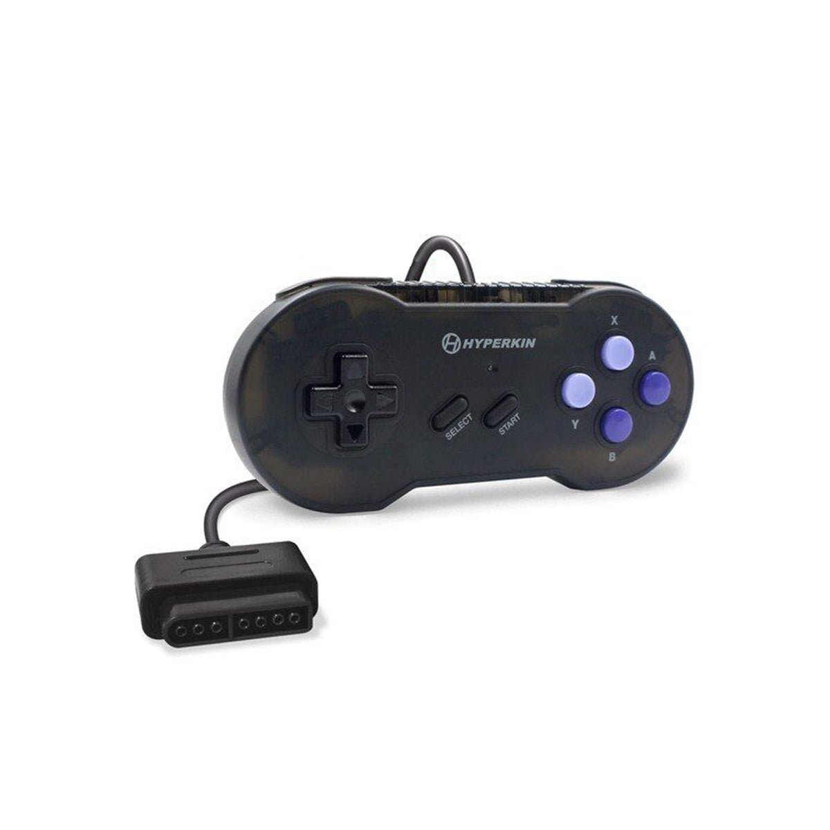 Hyperkin Scout Controller in dark purple and black, SNES-style wired controller