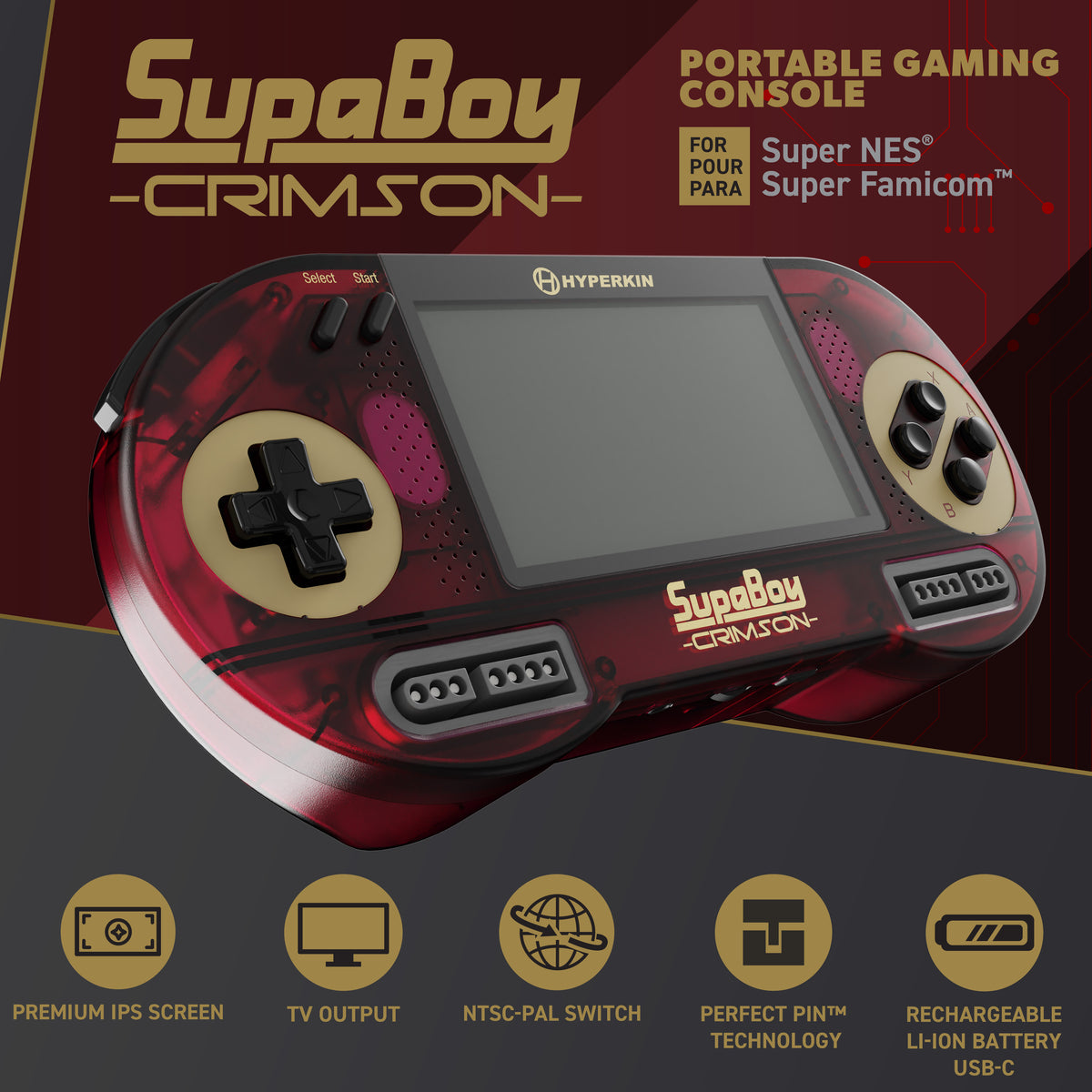 SupaBoy Portable - Crimson (PRE-ORDER)
