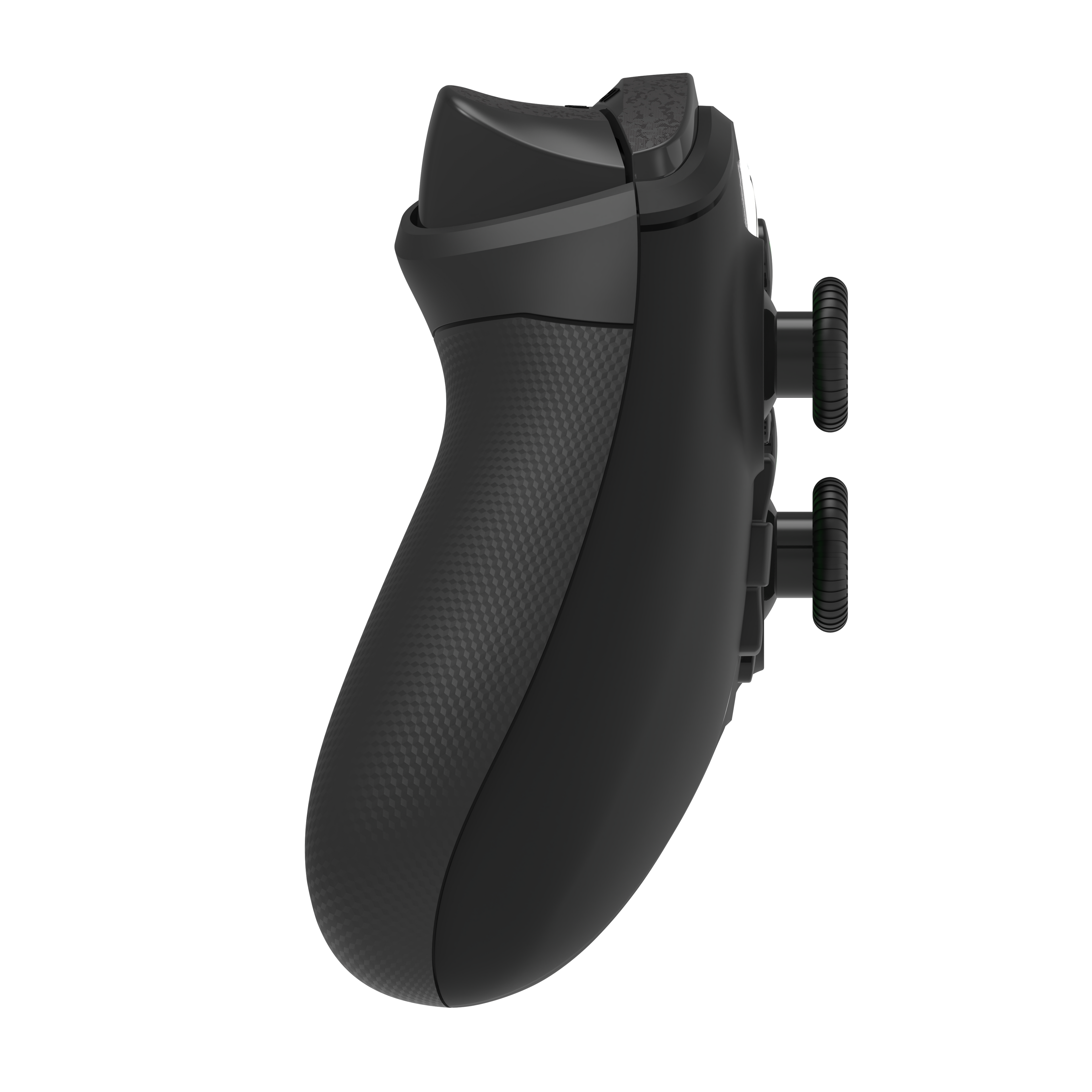 Side view of Drakong Challenger wired XBOX controller featuring textured ergonomic grip, responsive trigger buttons, and comfortable handheld design for XBOX Series X|S, XBOX One, and Windows PC gaming