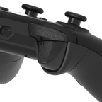 Close-up rear view of Drakong Challenger wired XBOX controller showing responsive LT and LB trigger buttons, textured grip, and durable ergonomic design for XBOX Series X|S, XBOX One, and Windows PC