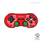 Red gaming controller with Sriracha branding on a white background