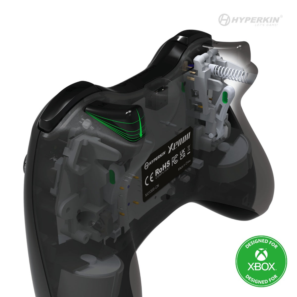 Cosmic Night Wired Xbox 360 Controller Back Side Angled