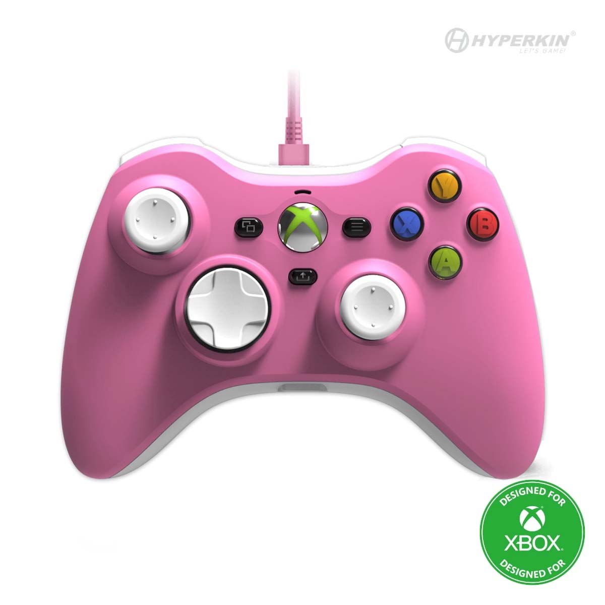 Pink Wired Xbox 360 Controller