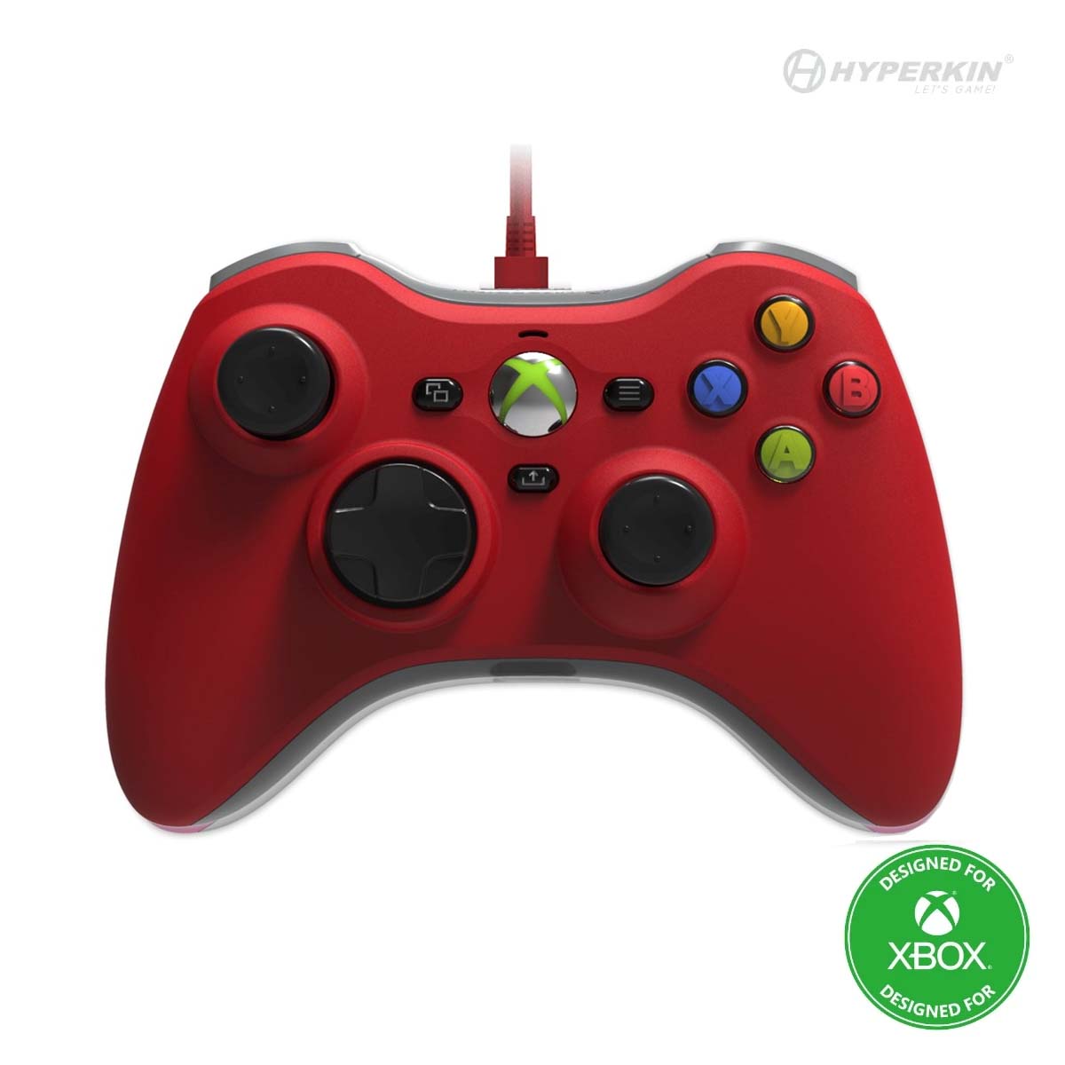 Red Wired Xbox 360 Controller
